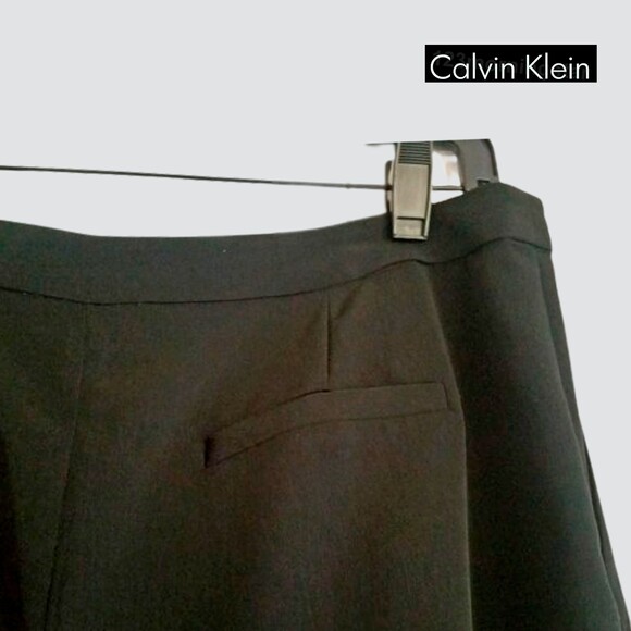 CALVIN KLEIN NEW Pleated Front Slant Pockets Wide Leg Culottes Pant 10 - Picture 9 of 12